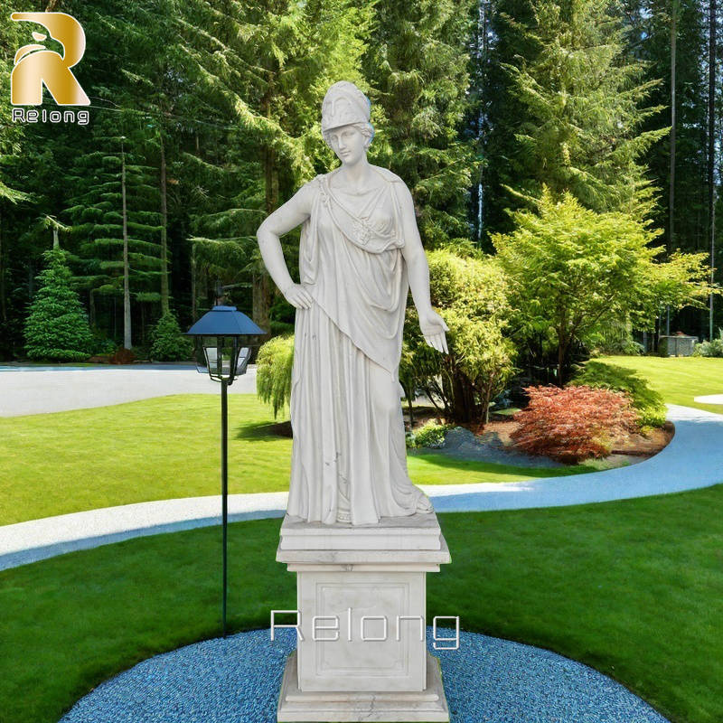 white marble Athena statue