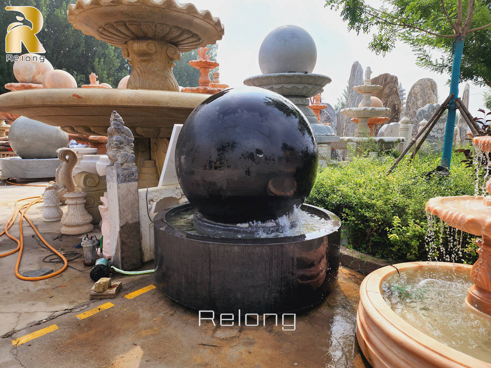 marble sphere fountain for garden decor