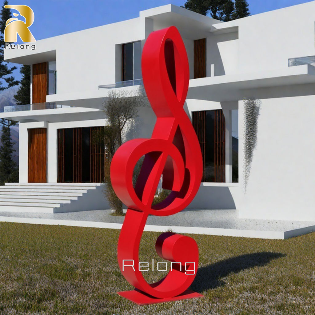 modern music note sculpture