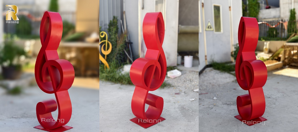 modern music note sculpture